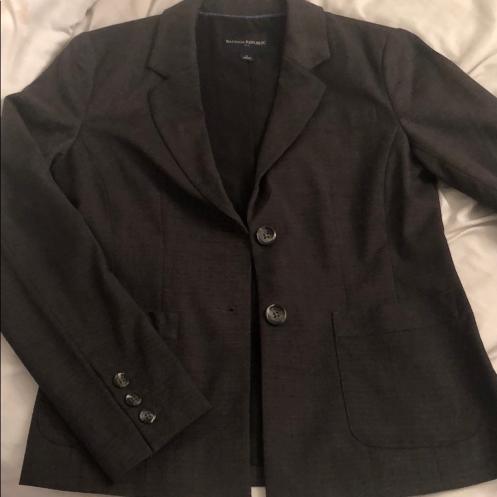 Banana republic dark gray blazer